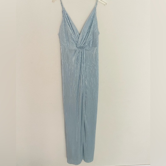 Aidan by Aidan Mattox Pleated Gown, - Picture 6 of 9